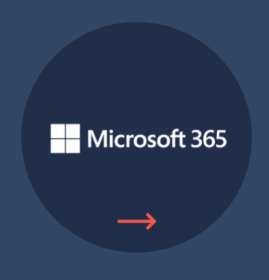 White Microsoft logo in a blue circle