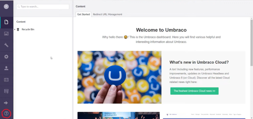 Umbraco Back Office