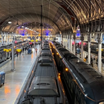 Trains at a platform