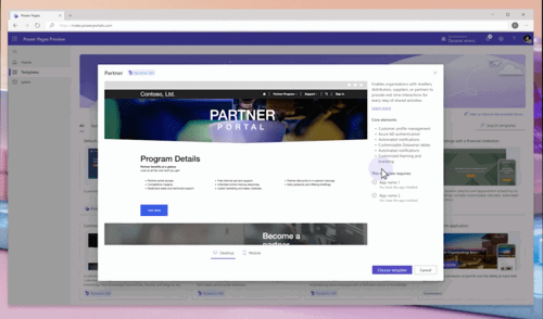 UI of Power Pages