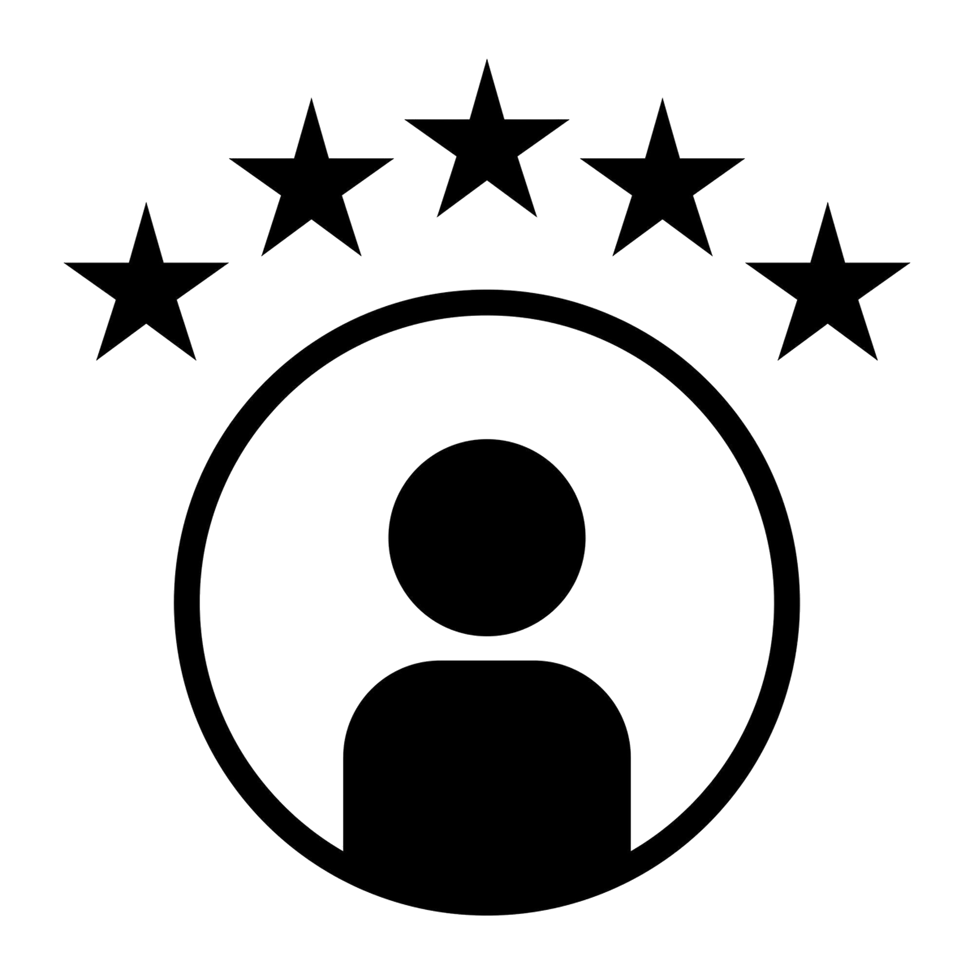 Customer Experience 5 Star Satisfaction Rating Flat Vector Icon Apps Websites Eps10